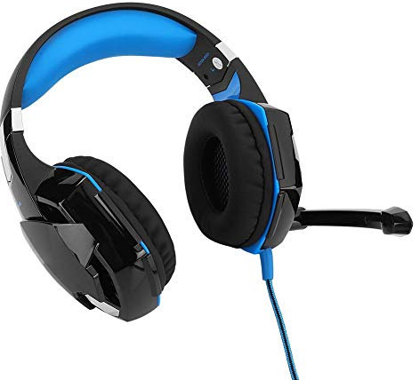 Over-Ear-Gaming-Headset, kabelgebundener Spielkopfhörer mit Kopfbefestigung Ergonomisches Stereo-Bass-Kopfband E-Sport-Kopfhörer mit geräuschunterdrückendem Mikrofon für PC/Laptop/Handy(Schwarz)