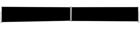 vidaXL Seitenmarkise Ausziehbar UV-beständig Sonnenschutz Sichtschutz Windschutz Seitenrollo Markise Balkon Garten Terrasse 140x1200cm Schwarz