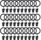 WMYCONGCONG Lot de 40 Anneaux pour Rideaux avec Pinces Noirs Clips décoratifs pour Rideaux avec Anneaux Crochets 1 Pouce pour la Salle de Bain, Le Salon et la Chambre d'amis