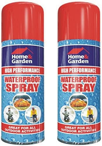 Water Proof Spray 2 X 300ml Against Moisture and Dirt for Outdoor Equipment, Waterproof Spray, Use On Fabric Protector, Tents, Camping, Fishing, Hiking Clothe, Shoes & Boots All Outdoor Activities