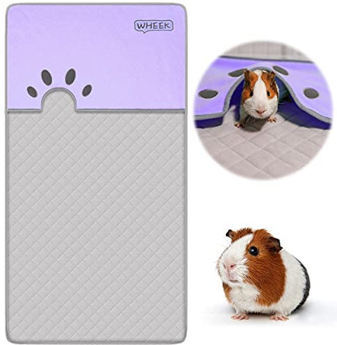 Meerschweinchen Zubehoer - 120 × 61 cm Meerschweinchen Käfig Pipipads mit Tunnel, Kleintierhöhle Buddelkiste für Kaninchen Hamster Katzen Chinchilla, Hochabsorbierende Matte, Guinea Pig Cage Liner