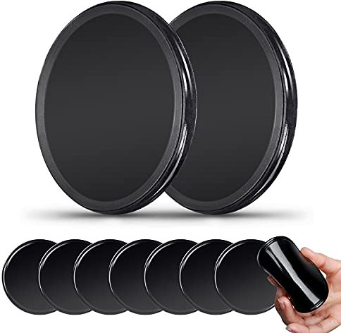 10 Stück Auto Anti Rutsch Matte,Nano Gel Pad für Armaturenbrett,KFZ Handy Halterung,Doppelseitig Klebende,Waschbar Wiederverwendbar (Schwarz)