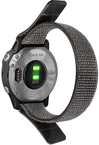 20mm Armband Fenix 5S/Fenix 6S Uhrenarmband, Klettverschluss Nylon Ersatzarmband Ultraleicht Sport Armband für Galaxy Watch Active2 40mm 44mm/Galaxy Watch 3 41mm/Amazfit GTS/Amazfit GTR 42mm