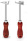 2 PCS Combination Paint Shave Hooks, Heavy Duty Stainless Steel Multi-Faceted Triangular Paint Remover Tool with Wooden Round Handle