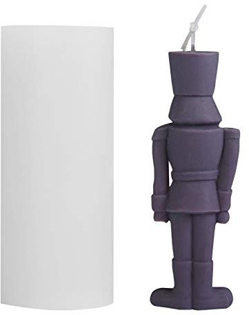 sadfd Silikon-Gießformen, Silikon Nussknacker Kerzenform, Königskerze Silikonform, Menschlich Geformte Form Für Kerzenherstellung, Handgemachte Geschenk Duftende Kerzen Seifenform Für Handcraft