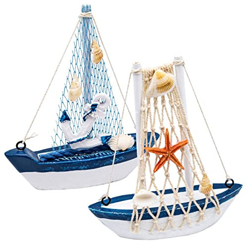 LTHERMELK Segelboot Modell Dekoration Nautisches Segelboot Dekor für Büro Schlafzimmer Desktop Dekoration Nautische Thema Dekoration