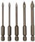 oupados Juego de 5 Taladro de Vidrio Broca de Azulejo, Juego de Brocas de Carburo de Tungsteno para Metal, Madera, Porcelanico, Cemento, Ladrillo(3/4/5/6/8mm)