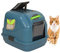 Extrahaltbar hygienisches Katzenklo Katzentoilette 50x40x40 cm | 100% Recycling | mit Streuschaufel Aktivkohlefilter | der Umwelt zuliebe | Petrol