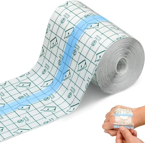 Aohcae Wasserdicht Transparent bandage, 10cm x 10m Duschpflaster Wasserfest Second Skin Pflaster Folie Wasserfest Wunden Schützen Können