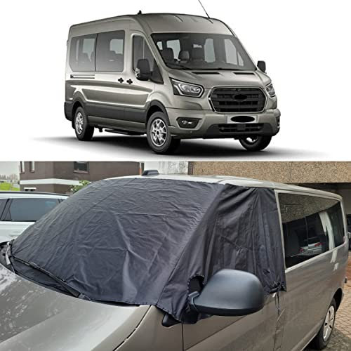 BREMER SITZBEZÜGE DISCAM Frontscheibenabdeckung kompatibel mit Ford Transit (ab 2014) Wohnmobil Abdeckung Sonnenschutz Scheibenabdeckung Camper Blickdicht Wetterfest