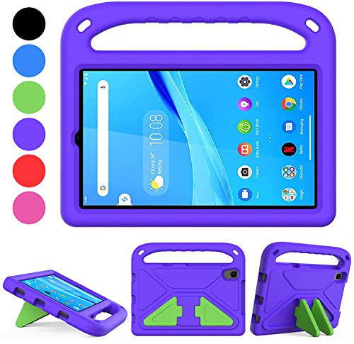 GOZOPO Enfants Coque pour Lenovo Tablette PC Tab M8 8.0, Léger et Résistant aux Chocs avec Poignée et Support Étui pour Lenovo Tab M8 4th Gen/ M8 3rd Gen/Smart Tab M8/Tab M8 FHD 2019 (Violet)