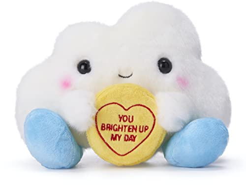 Posh Paws Swizzels Love Hearts Charlie Cloud, ‘You Brighten Up My Day’ 18cm (7-inches) Soft Toy