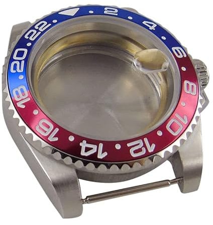 MOOKEENONE 40 mm Uhrengehäuse aus Kristallglas für Schweizer ETA 2824
