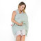 Bisoo Delantal de Lactancia 100% Muselina - Pañuelo Ajustable y Transpirable - Cubierta Multifuncional con Bolsa Incluida (Menta)