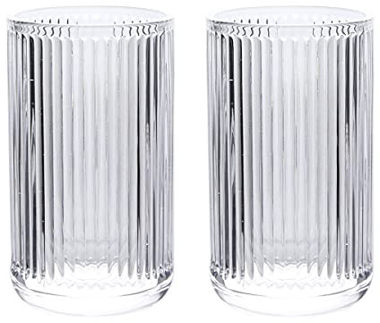 Gaolinci 2 Pcs Glass Tumbler Cup,Toothbrush Holder, Bathroom Cups, 13 oz