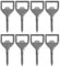 LAUDS Metal Bottles Opener Kits 8 Pack Blank Stainless Steel Opener Insert DIY Metal Beer Opener Square Opener
