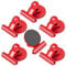 FINDMAG Magnetic Clips, 6 Pack Red Fridge Magnets Clip, Strong Heavy Duty Clips Magnet, Whiteboard Magnet Clips Strong, Strong Magnet Clips for Whiteboard, Refrigerator, Office, Classroom, Photos