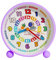 GDWD Wecker Kinder für Jungen Mädchen, Kinderwecker Digital Ohne Ticken, Lernwecker Lernuhr Weckuhr Kinderuhr Snooze Analog Lichtwecker, Quarzwecker mit Nachtlicht, Batteriebetrieben Weckuhr (Lila)