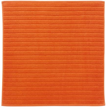 Christy Prism Bath Shower Mat | Turkish Cotton | 850GSM | Super Absorbent and Soft | 60cm x 60cm| Orangeade