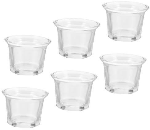 PRETYZOOM 6 Pezzi Bicchiere Per Portacandele Votive in Tazza Dessert in Trasparente Squisito Portacandele Tazza Per Realizzare Candele Set Da 12 Pezzi