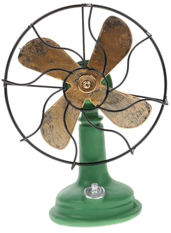 Milisten Ventilador Doméstico Fan De Escritorio Artificial Ventilador De Pie Ventilador De Piso De Pie Falso Decoración Para El Hogar Ventilador Vintage Retro Modelo Antiguo