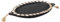 ROCKING GIFTS Plato Bandeja Centro de Mesa Forma Hoja Negra, Vaciabolsillos de Madera Decorativo para Entrada, Comedor, 44 cm