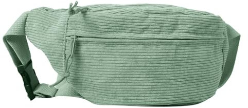 QTTRPCU Bauchtasche Damen Cord, Crossbody Große Kapazität Vielseitige Reise Bag Damen Cord, Grün, GrüN Bauchtasche Kord