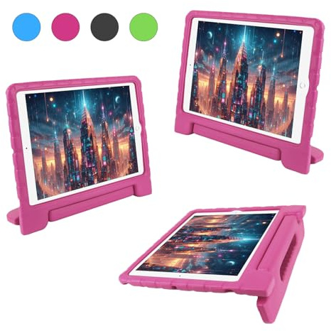 E-puhate Funda para iPad Pro de 12.9 pulgadas de 2ª/1ª generación (modelo 2017/2015), funda para niños para iPad Pro 12.9 de 2ª generación 2017 con soporte para lápices, funda para niños y niñas (rojo