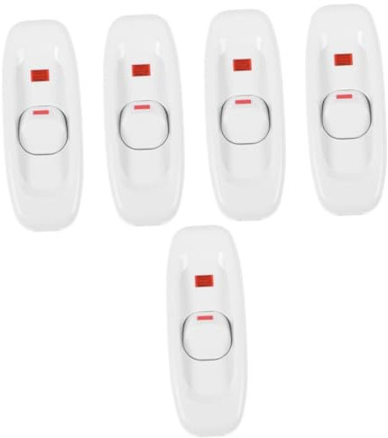 jojofuny 5st Schaltknopf Schalten Ersatzschalter Nachttischlampen-schalterteil Praktischer Schalter Für Die Lampe Nachttischlampenschalter Für Lampe Schalter Ersetzen Kupferkern Weiß