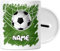 Personalised - FOOTBALL Pitch - Money Saving Box - Piggy Bank - Gift for Football Fans - Kids Boys or Girls Teens