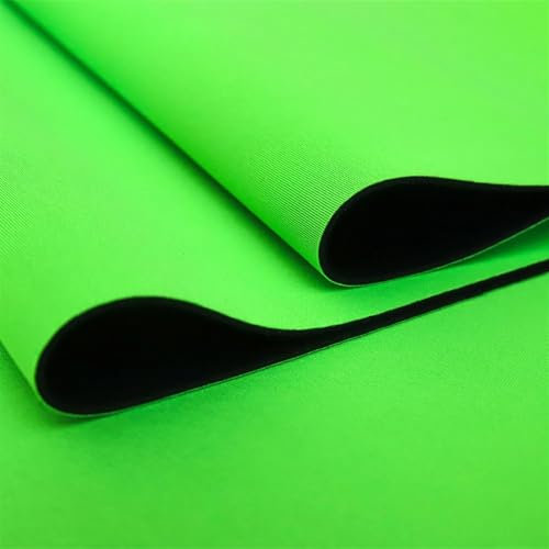 HWJFDC Neopren Stoff Meterware Kleines Muster aus 2 mm grünem Stoff, Neopren-Nähstoff, winddichter, wasserdichter Neoprenanzug(45cm x 15cm)