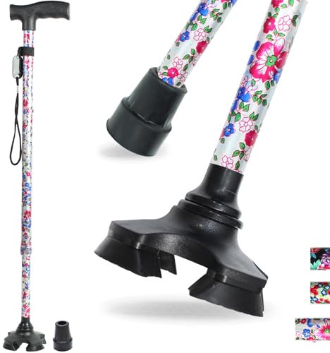 BeGrit Bastones para Mayores 57-95cm Bastón para Hombres y Mujeres Baston Anciano Portatil Mujer Autónomo Bastón Extensible para Caminar Ajustable Regulable Regalos para Personas Mayores y Adultos