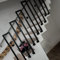 U-förmiger Treppengeländer Innen Schwarz, Handläufe für AußEntreppen, Handlauf Aussen, 35-110cm Treppengeländer, Schmiedeeisen Geländer Treppe, Seitliche Montage Terrassengeländer (Schwarz b, 65cm)