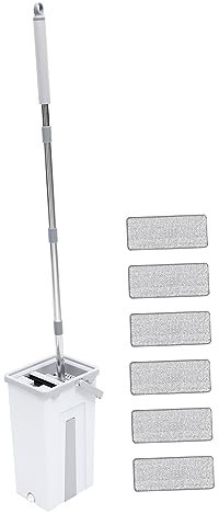 Healvian Mopa Fregona De Microfibra para Kit De Trapeador De Lavado Mop Duradero y Fácil De Guardar