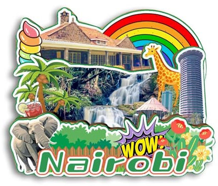 Quwsne Refrigerator Magnet Nairobi Kenya Fridge Magnet City Travel Souvenirs Tourist Gifts 3D Classic Landmarks Handmade Crafts Home Decoration -2947