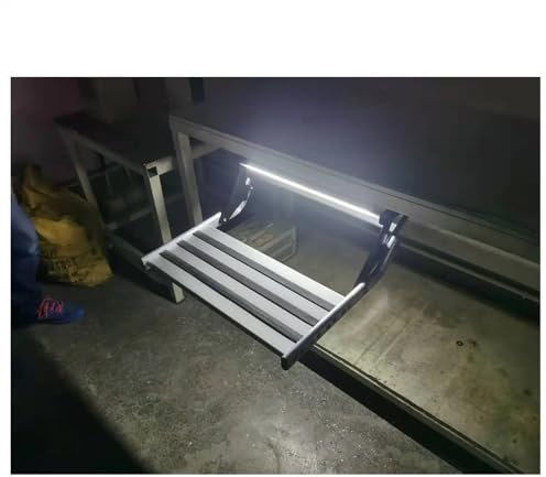 Eingangstür Manuell Klapptritt Motorisierte Häuser Aluminiumlegierung RV Pedal Trittbrett Teleskop-Zubehör, Manuell mit LED, Manuell Mit Led