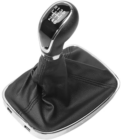 ZEALfix Pomo de palanca de cambios y funda de 6 velocidades compatible con Pel Opel Insignia 2003-2017