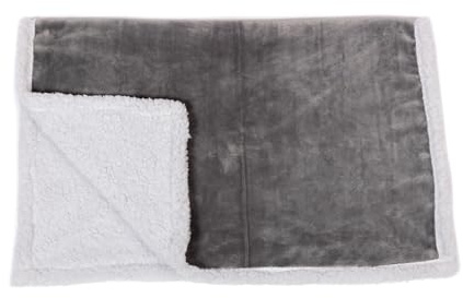 Danish Design Essentials Fur Dog Blanket Silver 75x100cm � Reversible Soft & Machine Washable Blanket for Dogs