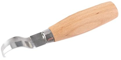 High Carbon Steel Spoon Hook Carving Cutter with Ergonomic Wood Handle Suitable for Woodcut Furniture Art Making