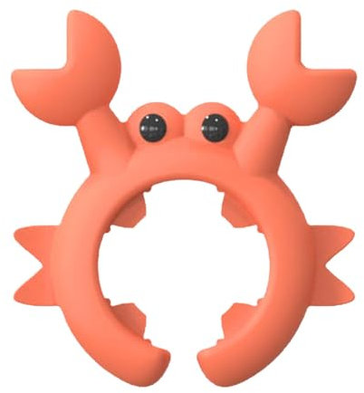 Crab Spoon Holder, Silicone Crab Utensil Rest, Anti-Spill Oven Spoon Holder, Heatproof Pot Clip Spoon Rest for Kitchen Counter, Blackboard Organiser, Cute and Functional Crab Design