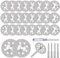 Discos De Corte De Diamante, 30 Piezas Disco Diamante Juego con 25 Mini Discos Diamantados 22mm, 4 Mandril 3mm y 1 Destornillador para Vidrio, Piedra, Ladrillo y Mármol
