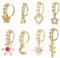 Mikovivi 8St Baumelnde Nasenring Frauen, Kupfer Gold Stern Mond Herz Blume Schmetterling Nasenpiercing Schmuck Modisches Accessoire für Party Geburtstag Abschlussball
