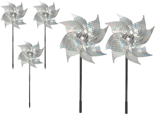 5Pcs Garden Windmill,50 * 19cm(19.69 * 7.48in) Windmills For Garden Wind Spinners Protecting Farms And Courtyards Suitable For Windows Balconies Keep birds away from your house