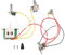 Be In Your Mind 1Set Guitar Prewired Wiring Harness 5 Way Toggle Switch with 500k Pots Compatible with Strat Stratocaster