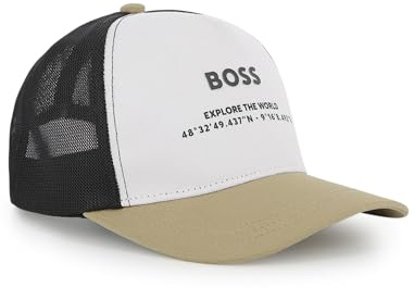 BOSS, Jungen, Mütze, mit Logo-Print, Dunkeltaupe, 58