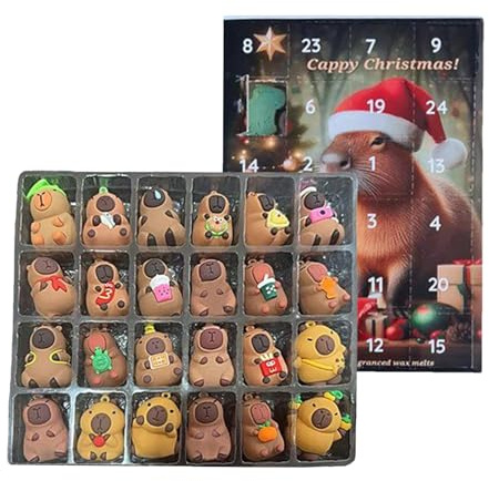 Adventskalender für Weihnachten | Sammelfiguren von Capybara 2025, sammelbar, festliche Dekoration, Haus, Puppe, für Familie, Männer, Frauen, Teenager