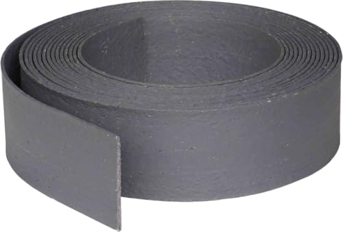RECYFLEX Rasenkante Kunststoff 12cm hoch - Anthrazit - recycelter Material - Flexible und langlebige Oberfläche für Ihren Garten - 0,7 cm dick - Rolle 10 Meter