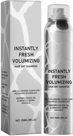 Trockenshampoo für sofortiges frisches Volumen – erfrischendes Absorptionsmittel für fettfreies Haar 150 ml | Erfrischendes fettfreies Shampoo 150 ml | Das Haarshampoo absorbiert Öl | für Männer und