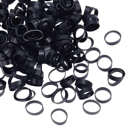SOFPLATE Bridas de Silicona Negras de 200 pulgadas para Cables, Pequeñas Bandas Elásticas de Goma, Resistentes, Anchas, Antideslizantes, para Cables de Datos, Correas para Cables de Alimentación, para