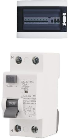 Interrupteur différentiel électromécanique RCD RCCB type A AC 2P 2 pôles 10KA 25A 40A 63A 80A 100A 230V 30ma EKL6-100H (2P 80A)